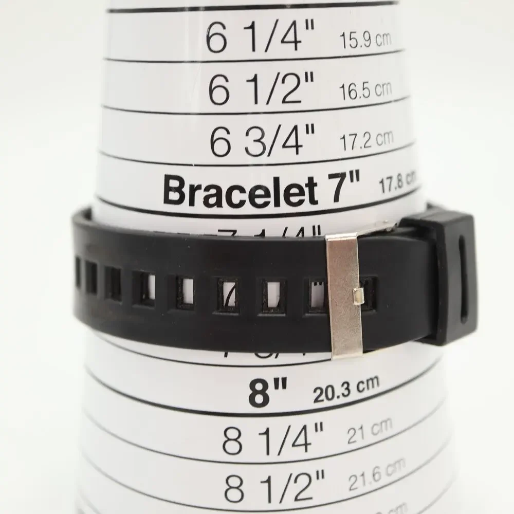 Mens 44mm Black White Easy Read Classic Sport Watch Black Band w New Battery